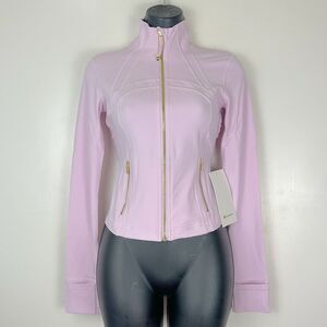 LULULEMON DEFINE CROPPED JACKET  NULU PINK ORGANZA GOLD SIZE 6 SOLD OUT